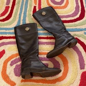 Tory Burch Women’s Junction Leather Riding Boots